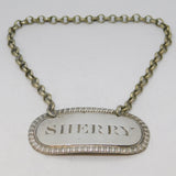 George III Sterling Silver Sherry Decanter Label Antique 1813 Birmingham
