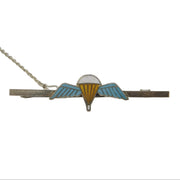 WWII-era Sterling Silver Enamel Airbourne Forces SAS Brooch Antique c1940