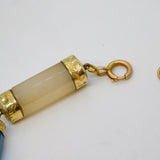 Victorian Scottish Gold Plated & Mixed Agate Cartridge Bracelet Antique c1860