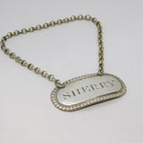 George III Sterling Silver Sherry Decanter Label Antique 1813 Birmingham