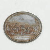 French Revolution Uniface Medallion 'Arrivèe Du Roi A Paris' Antique 1789