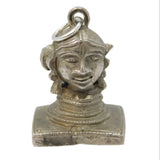 19th Century Indian Hindu Cast Sterling Silver God Charm Pendant Antique c1890
