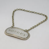 George III Sterling Silver Sherry Decanter Label Antique 1813 Birmingham