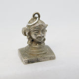 19th Century Indian Hindu Cast Sterling Silver God Charm Pendant Antique c1890