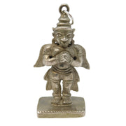 19th Century Indian Hindu Cast Sterling Silver Charm Pendant Antique c1890