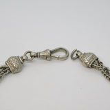 19th Century Sterling Silver Albertina Fancy Link Bracelet Antique c1880