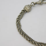 19th Century Sterling Silver Albertina Fancy Link Bracelet Antique c1880