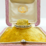 9ct Yellow Gold & 0.26ct Diamond Half Eternity Ring Vintage c1980 Sheffield