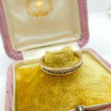 9ct Yellow Gold & 0.26ct Diamond Half Eternity Ring Vintage c1980 Sheffield