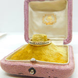 9ct Yellow Gold & 0.26ct Diamond Half Eternity Ring Vintage c1980 Sheffield