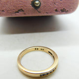 9ct Yellow Gold & 0.26ct Diamond Half Eternity Ring Vintage c1980 Sheffield