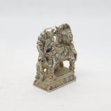 19th Century Indian Cast Sterling Silver Hindu God Charm Pendant Antique c1890