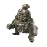 19th Century Indian Cast Sterling Silver Hindu God Charm Pendant Antique c1890