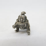 19th Century Indian Cast Sterling Silver Hindu God Charm Pendant Antique c1890