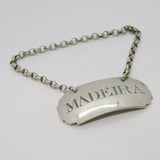 George III Sterling Silver Madeira Decanter Label Antique 1802 London