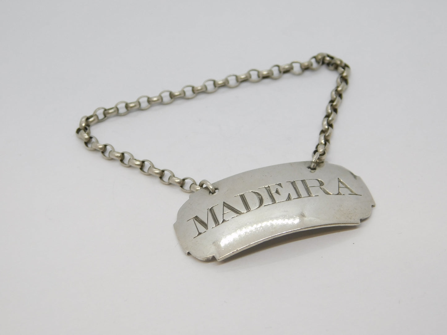 George III Sterling Silver Madeira Decanter Label Antique 1802 London