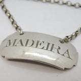 George III Sterling Silver Madeira Decanter Label Antique 1802 London