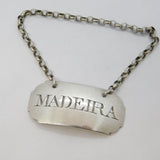 George III Sterling Silver Madeira Decanter Label Antique 1802 London
