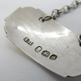 George III Sterling Silver Madeira Decanter Label Antique 1802 London