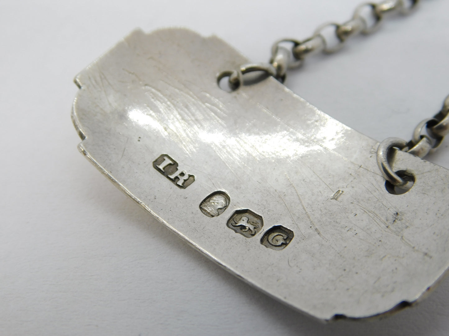 George III Sterling Silver Madeira Decanter Label Antique 1802 London