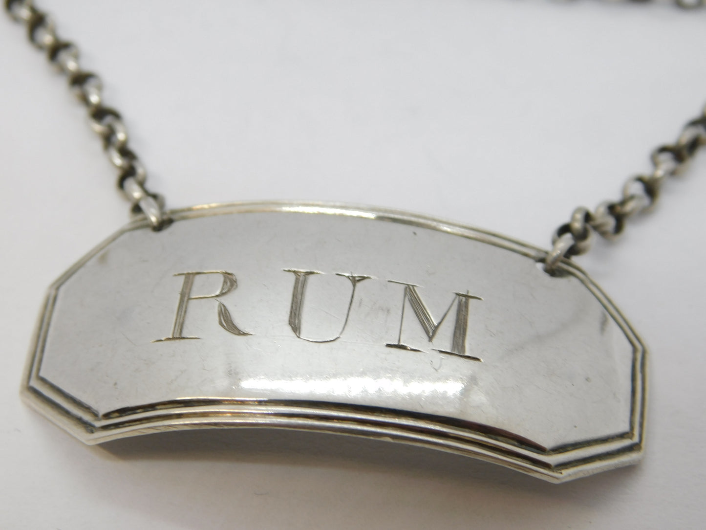 George III Sterling Silver Rum Decanter Label Antique c1780 Robert Hennell I