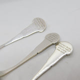 Sterling Silver Colourful Enamel Harlequins Souvenir Spoons Antique 1928 Deco