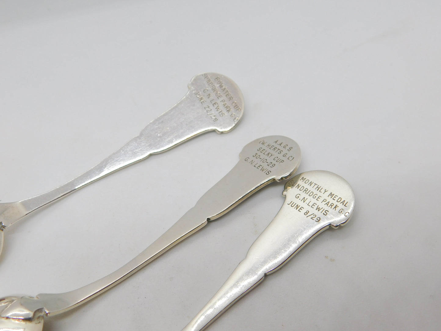 Sterling Silver Colourful Enamel Harlequins Souvenir Spoons Antique 1928 Deco