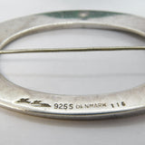 Hans Hansen Danish Sterling Silver Modernist Brooch No. 115 Antique c1940