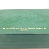 Original Green Large Tooled Leather Rolex Watch Box Vintage c1950s