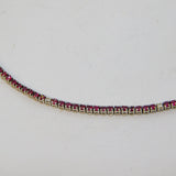 18ct White Gold, Ruby & Diamond Set Tennis Bracelet Vintage c1990