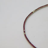 18ct White Gold, Ruby & Diamond Set Tennis Bracelet Vintage c1990