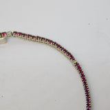 18ct White Gold, Ruby & Diamond Set Tennis Bracelet Vintage c1990