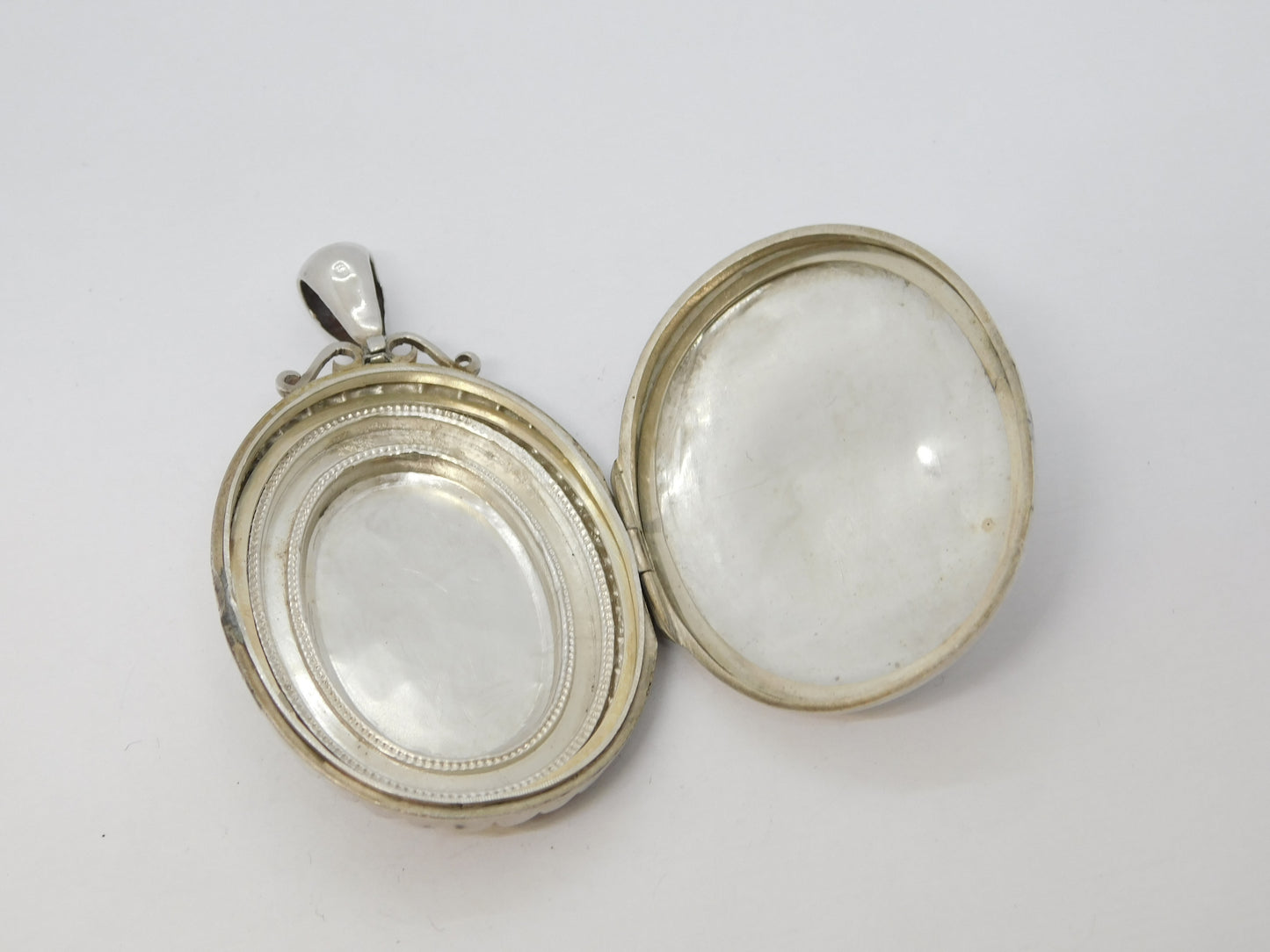 Victorian Sterling Silver & Gold Aesthetic Floral Sweetheart Locket Antique 1880
