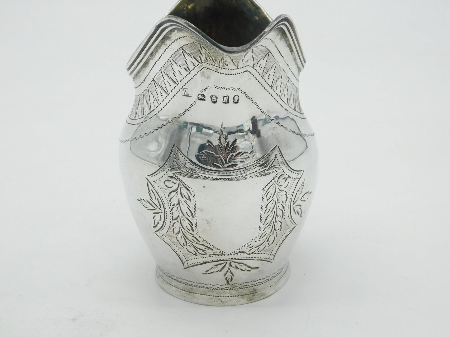 George III Sterling Silver Floral Pattern Cream Jug Antique 1801 London