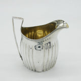 George III Sterling Silver Fluted Cream Jug Antique 1799 London