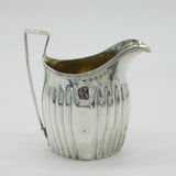 George III Sterling Silver Fluted Cream Jug Antique 1799 London