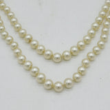 Ciro 9ct Rose Gold Simulated Double-Strand Cultured Pearl Necklace Vintage c1950