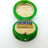 Victorian 18ct Yellow Gold Five Stone Sapphire Boat Ring Antique c1880