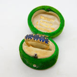 Victorian 18ct Yellow Gold Five Stone Sapphire Boat Ring Antique c1880