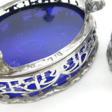 George III Pair of Sterling Silver Pierced Paw Foot Salt Cellars Antique 1811 London