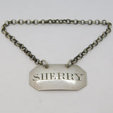 George III Sterling Silver Sherry Decanter Label Antique 1807 London