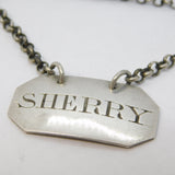 George III Sterling Silver Sherry Decanter Label Antique 1807 London