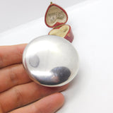 Sterling Silver Engine Turned Makeup Mirror Compact 1926 Birmingham Antique
