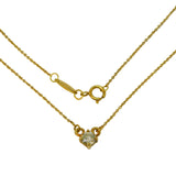 Tiffany & Co. 18ct Yellow Gold 0.25ct Cushion-Cut Diamond Pendant Necklace