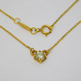 Tiffany & Co. 18ct Yellow Gold 0.25ct Cushion-Cut Diamond Pendant Necklace