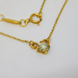 Tiffany & Co. 18ct Yellow Gold 0.25ct Cushion-Cut Diamond Pendant Necklace