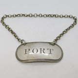 George III Sterling Silver Port Decanter Label Antique 1809 London E. Morley
