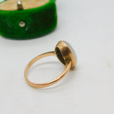 Victorian 9ct Rose Gold & Cabochon Moonstone Dress Ring Antique c1880