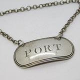 George III Sterling Silver Port Decanter Label Antique 1809 London E. Morley