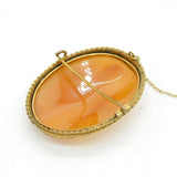 Victorian Large Rolled Gold Three Graces Carved Shell Cameo Brooch Antique c1890